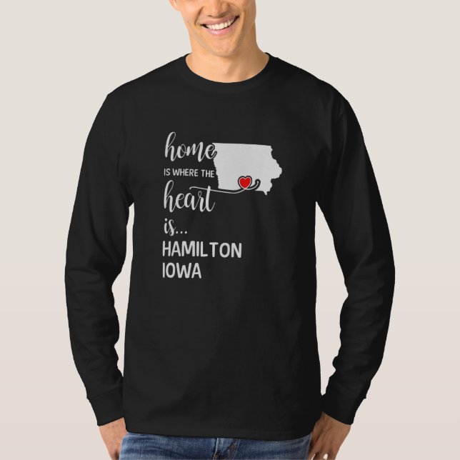 T-shirt Iowa Home Est Le Coeur Du Comté De Hamilton (Devant)