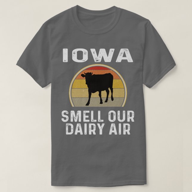 T-shirt Iowa Producteur Laitier Odeur Notre Laitier Air Re (Design devant)