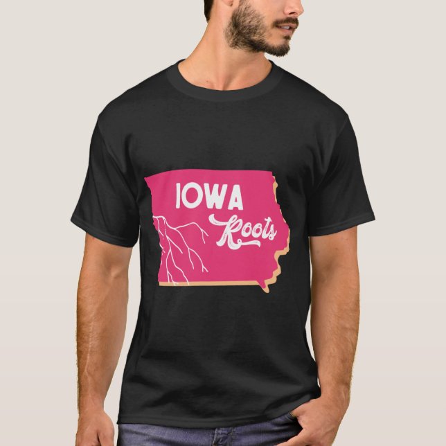 T-shirt Iowa Roots Pink Orange (Devant)