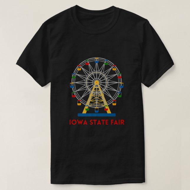 T-shirt Iowa State Fair Ferris Wheel County Fair Premium (Design devant)