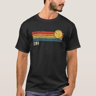 T-shirt Iowa USA Retro Sunset Distressed Style 1