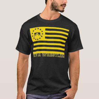 T-shirt Iowan États-Unis Drapeau Fan de lutteur L'État Haw