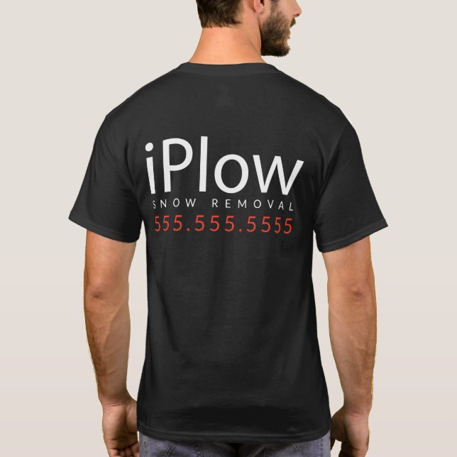 T-shirt iPlow. Je laboure la neige. Déblaiement de neige (Dos)