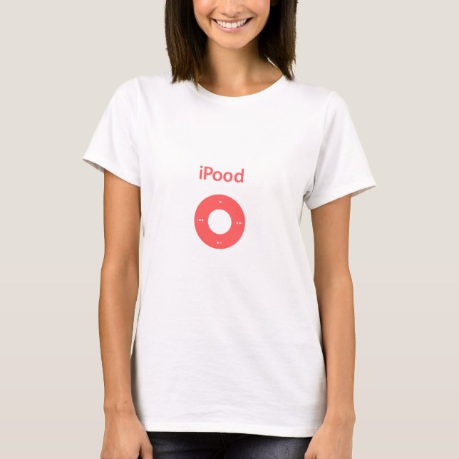 T-shirt IPod charrient le rose d'Ipood (Devant)