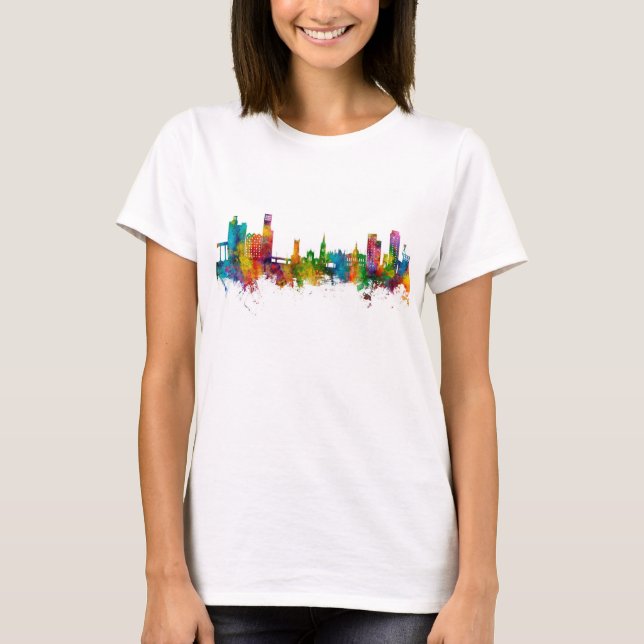T-shirt Ipswich England Skyline (Devant)