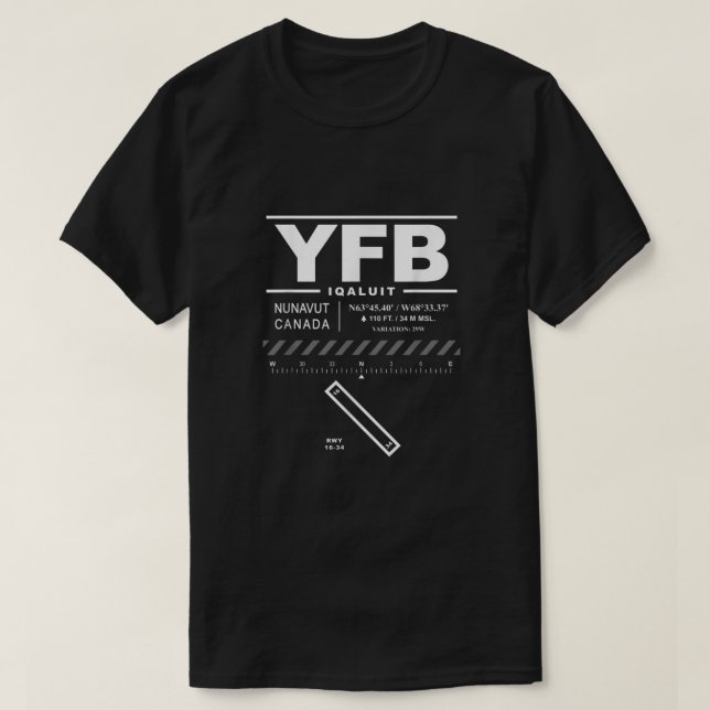 T-shirt Iqaluit Airport Nunavut Canada Yfb (Design devant)