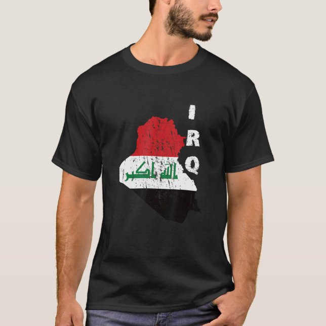 T-shirt Irak Carte Irak drapeau Irak drapeau Irak drapeau  (Devant)