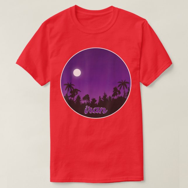 T-shirt iran De nuit avec Palms (Design devant)