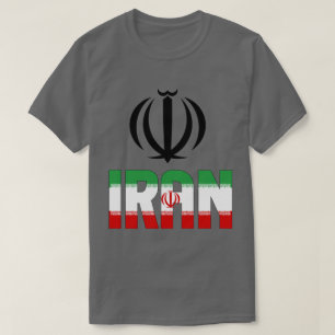 T-shirt Iran Drapeau et blason Patriotique
