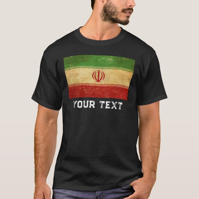 T-shirt Iran - Drapeau Vintage (Devant)