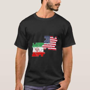 T-shirt Iran États-Unis Drapeau Américain Iranien