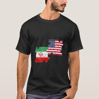 T-shirt Iran États-Unis Drapeau Américain Iranien