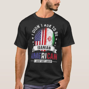 T-shirt Iran-États-Unis Drapeaux Fierté Pays Ira