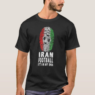 T-shirt Iran Football Son Dans Mon Dna Fingerprint Soccer 
