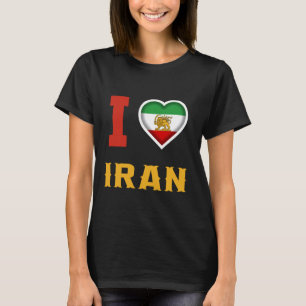 T-shirt Iran, Iran Lion Drapeau Soleil, Perse, Iran Drapea