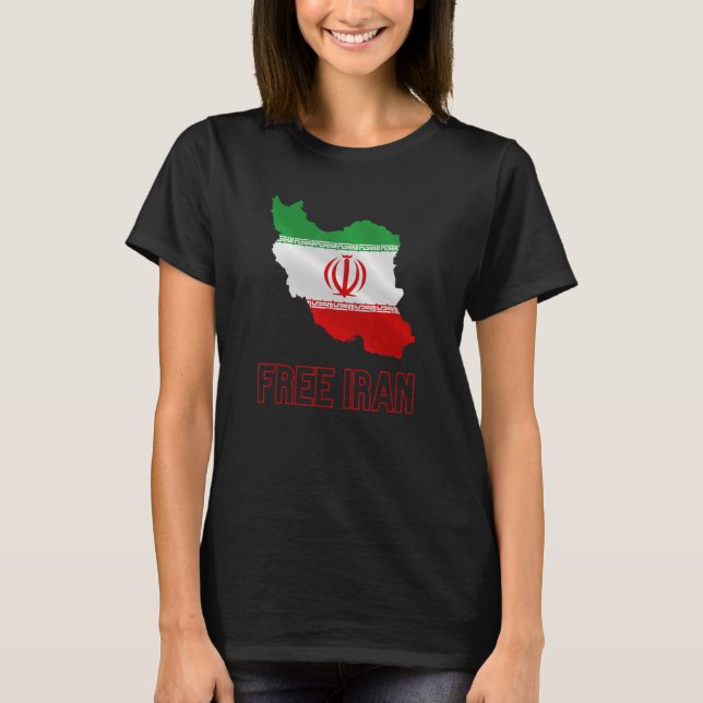 T-shirt Iran Libre Pour Les Femmes De Perse (Devant)