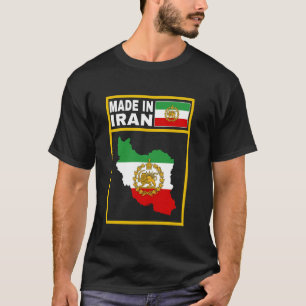 T-shirt Iran Lion Drapeau solaire, Iran, Perse, Iran carte