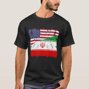 T-shirt Iran Priez les racines du drapeau iranien américai