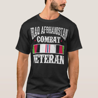 T-shirt Iraq Afghanistan Combat Veteran Proud Army Militar