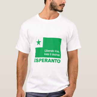 T-shirt Iras d'espéranto/les "de Liberulo, kien des