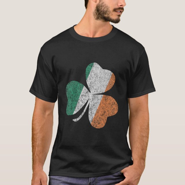 T-shirt Ireland Flag Shamrock St Patrick'S Day (Devant)