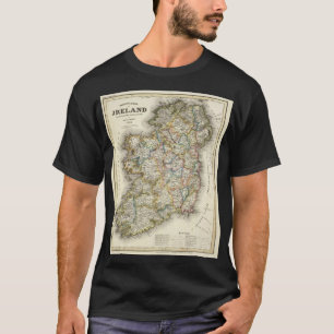 T-shirt Ireland Map - Irish Eire Erin Historic Map