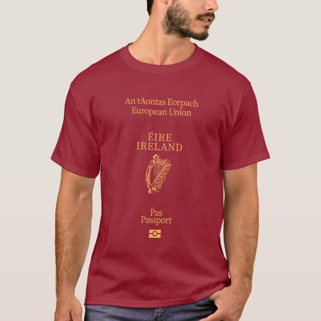 T-shirt Ireland passport cover (Devant)