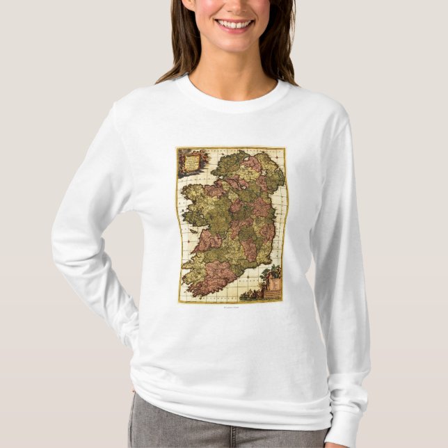 T-shirt IrelandPanoramic MapIreland (Devant)