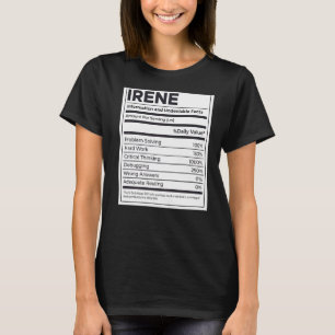 T-shirt Irene Nutrition Information Problème Résoudre Dur