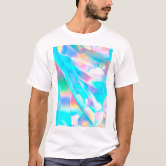 T-shirt Iridescente Optique Bleu