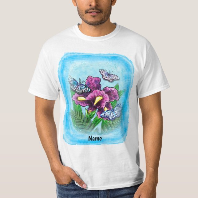 T-shirt Iris Papillon Goutte de Rosée  (Devant)