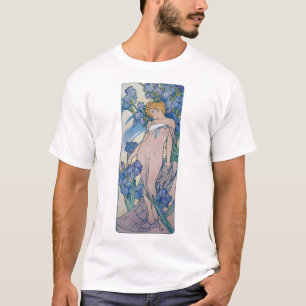 T-shirt Iris (Quatre Fleurs), Alphonse Mucha