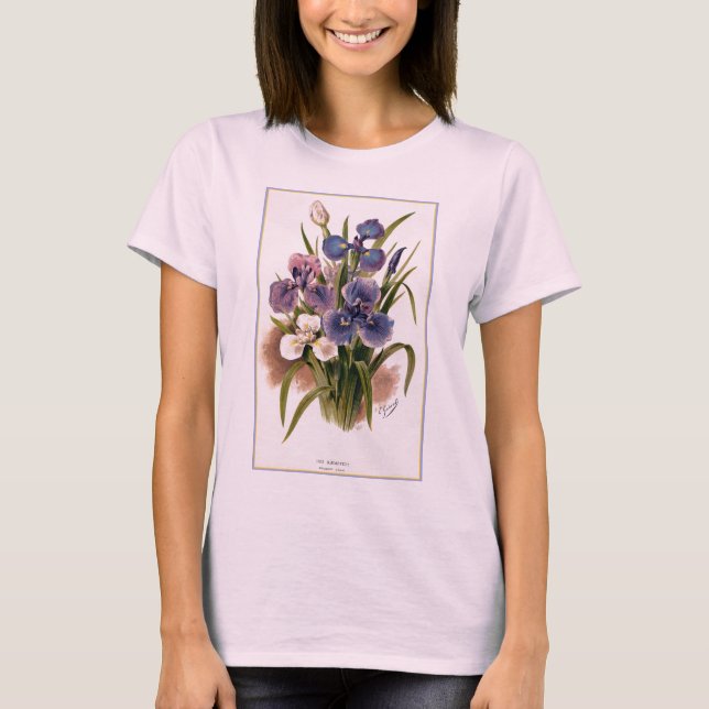 T-shirt Irises Botanique antique (Devant)