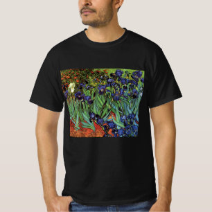 T-shirt Irises de Vincent van Gogh, Jardin Vintage