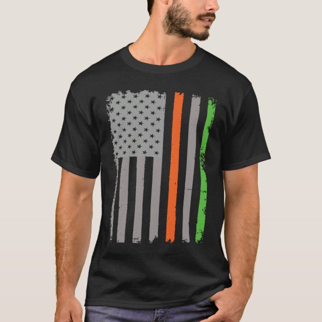 T-shirt Irish American Flag (Devant)