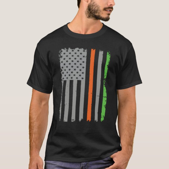 T-shirt Irish American Flag (Devant)