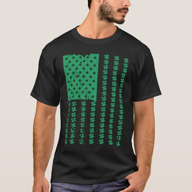 T-shirt Irish American Flag C St Patricks Day Shamrock  1 (Devant)