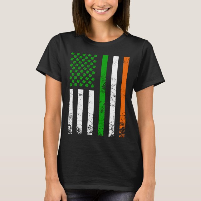 T-shirt Irish American Flag Ireland Flag  St Patrick s Day (Devant)