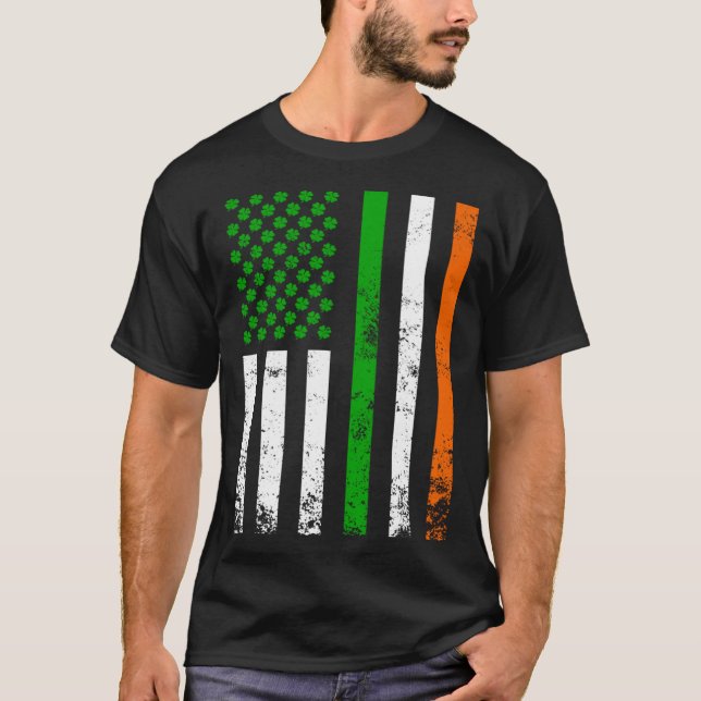 T-shirt Irish American Flag Ireland Flag  St Patrick s Day (Devant)