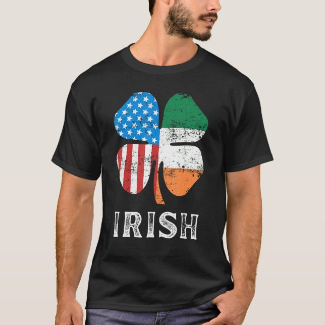 T-shirt Irish American Flag Ireland Flag ST PATRICKS DAY 2 (Devant)