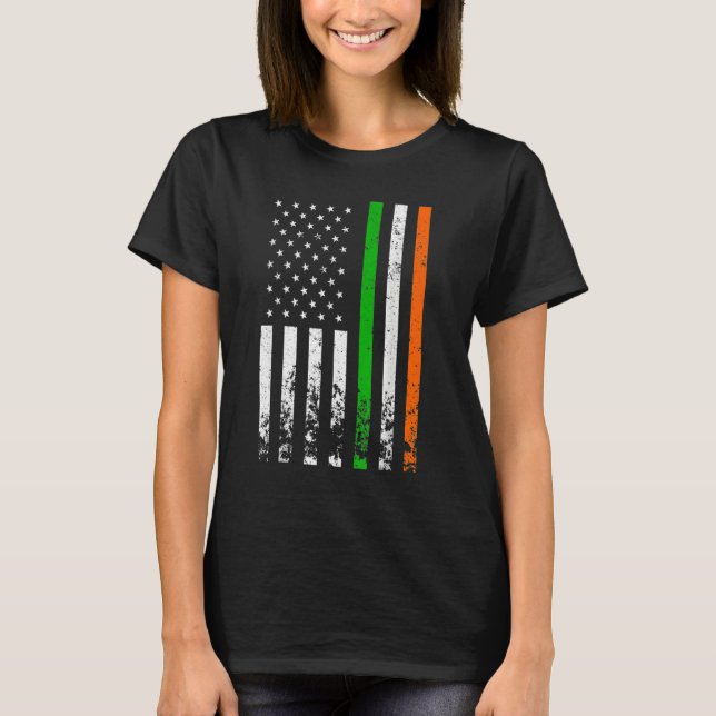 T-shirt Irish American Flag Ireland Flag ST PATRICKS DAY G (Devant)