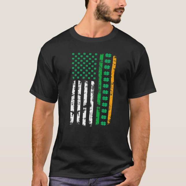 T-shirt Irish American Flag Ireland Flag St Patricks Day L (Devant)