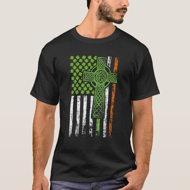 T-shirt Irish American Flag Ireland Flag St Patricks Day S (Devant)
