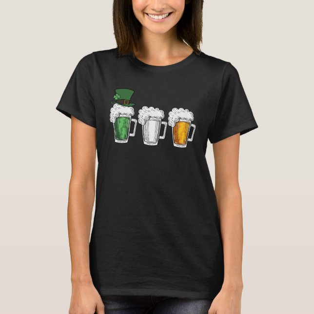 T-shirt Irish Beer Ireland Flag St Patrick s Day Mens Wome (Devant)