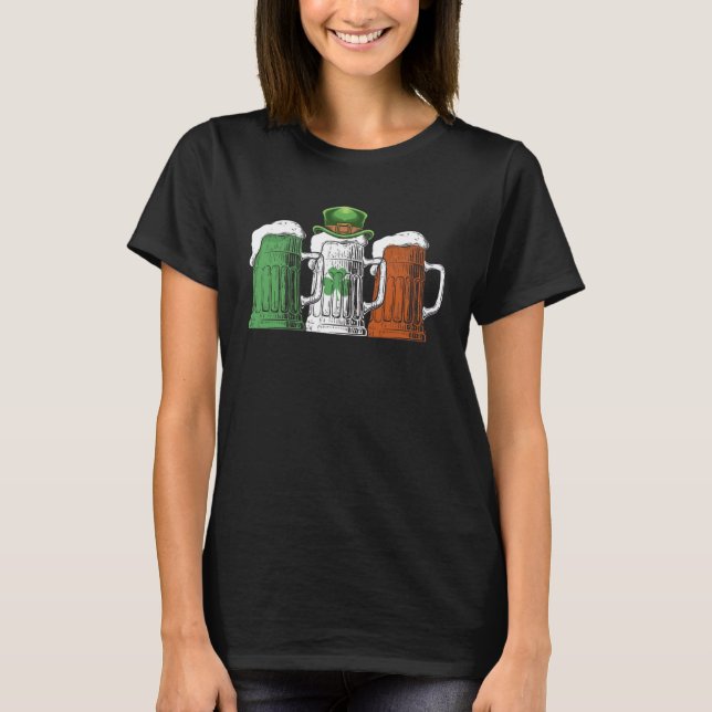 T-shirt Irish Beer Ireland Flag St Patricks Day Beer  Men  (Devant)