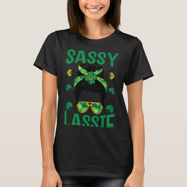 T-shirt Irish C St Patrick's Day Sassy Lassie (Devant)
