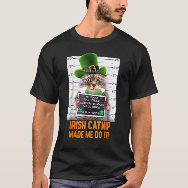 T-shirt Irish Catnip Meid Mee Do It Funny St Patrick's Day (Devant)