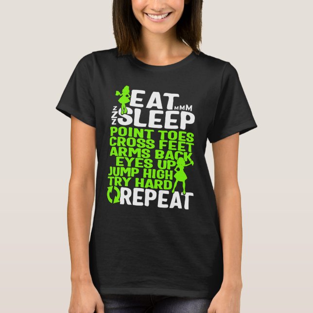T-shirt Irish Dance Point Toes Cross Feet Arms Back Jump H (Devant)