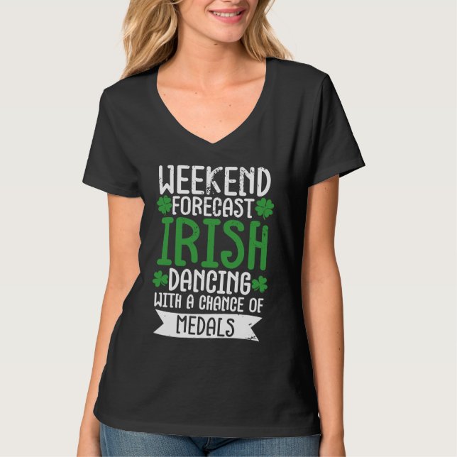 T-shirt Irish Dance St Patricks Day Reel Girl Irish Step D (Devant)