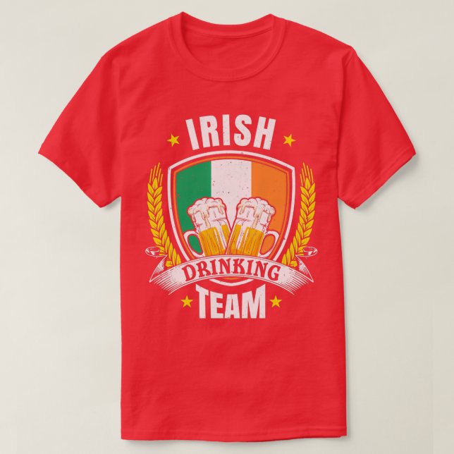 T-shirt Irish Dring Team Beer Games Design (Design devant)